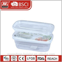 Recipiente de alimento plástico transparente (2pcs)